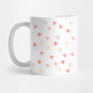 Back to School Pink and Coral Gradient Flower Pattern Mug